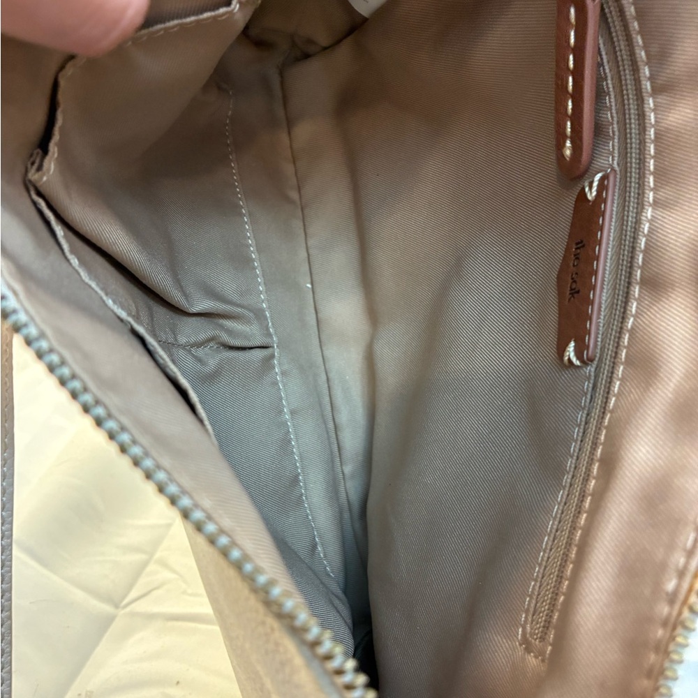 The Sak Light Ivory Pebbled Leather Crossbody with Snake Trim - Picture 4 of 4